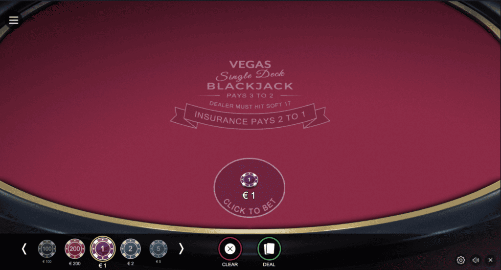 Jogar de graça Vegas Single Deck Blackjack