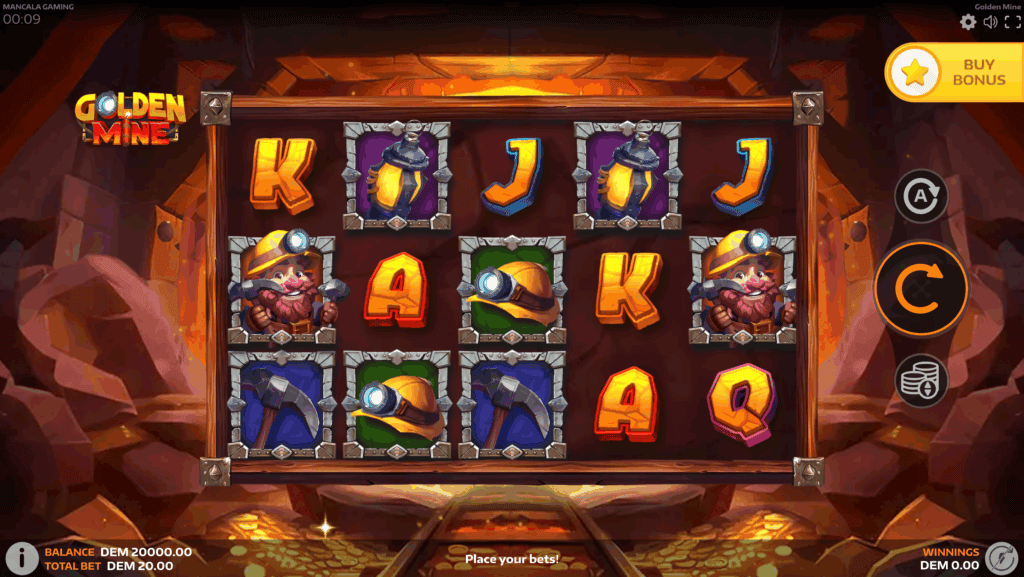 Golden Mine Mancala Gaming tela inicial